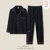 2025 Novo Outono e Inverno Veludo Alemão Espessado Conjunto de Pijama Masculino Quente Antiestático Confortável Roupas de Casa Novo Masculino