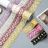 4cm Nuevo Estilo Étnico Bordado con Lentejuelas Encaje Adorno Encaje Vintage Malla Base Hilo Dorado Accesorios para Ropa