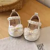 Zapatos de Princesa para Niñas, Estilo Primavera y Otoño, Estilo Princesa con Lazo, Zapatos de Cuero Versátiles para Niñas de 1-3 Años, Zapatos Planos para Actuación