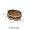 Cesta de picnic tejida de pasto marino vietnamita cesta de frutas para bocadillos elemento africano cesta decorativa cesta de almacenamiento de cosméticos sobremesa