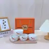 Conjunto de Quatro Tigelas Hermes para Uso Doméstico, Tigelas Simples de Cerâmica, Brindes de Evento de Inauguração, Louça de Cerâmica, Presentes Promocionais no Atacado