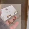 Pendientes de Aro con Patrón Hueco de Aguja de Plata S925 para Mujer, Tachuelas de Oreja de Gama Alta y Elegantes, Pendientes Exagerados Simples y Únicos al por Mayor