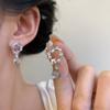 Pendientes de cola de pez de circonita de alta gama, de lujo y ligeros, con un sentido exquisito, para mujer, elegantes y personalizados, con bola de cristal, accesorios para las orejas.