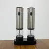 Moedor de Pimenta Elétrico Portátil, Ferramenta de Moagem Doméstica de Cozinha Totalmente Automática para Temperar Bife e Churrasco, Frasco Moedor