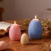 Moldes de Resina para Ovos Listrados Grandes, Médios e Pequenos de Páscoa DIY, Moldes de Gesso para Velas Perfumadas de Ovo