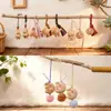 Llavero de madera de haya creativa, lindo gato perezoso tallado de la suerte, manualidad de madera, colgante, decoración de bolsa, adorno