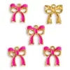 Colgante Pequeño de Esmalte de Colorido Lazo Estilo Coreano Estilo Ins Joyería Collar Pulsera Pendientes Materiales para Manualidades Multicolor U104