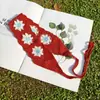 Faixa de Cabeça de Tricô Transfronteiriça Turbante Margarida Tira de Crochê Faixa de Cabeça Pequena Fresca Faixa de Cabelo Trançada Faixa de Cabeça Estilo Pastoral