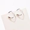 Drama coreano piso superior Shen Xiulian Li Zhiya con aretes de moda de perlas irregulares en forma de C de bambú aretes tricolores