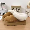 Botas de Nieve de Suela Gruesa para Mujer Invierno Más Terciopelo Engrosadas que Aumentan la Altura Cálidas para Exteriores Zapatos de Algodón Slip-on Zapatos Peludos Zapatos de Pan