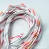 Corda chata branca com bolinhas 10MM para acessórios de vestuário, acessórios artesanais, pingentes de chave e acessórios para vestuário, feita de nylon