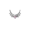 Aretes Corazón Aleación de Titanio F136 Serie Negra Bat Negro Rosca Interna Circonita Stud para Labio Stud para Lengua Cabeza de Joyería de Titanio G23