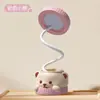 Lámpara de Escritorio Creativa Nuevo Oso Galleta Portabolígrafos Luz Nocturna Carga USB Almacenamiento de Escritorio Lámpara de Escritorio Regalo para el Día del Niño