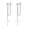 Brincos Halteres de Aço Titânio, Brincos Halteres Clássicos da Moda, Brincos Masculinos Tendência Única Personalizados, Atacado Pontual Único