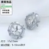 Accesorios para Conjuntos de Perlas DIY: Estilo Geométrico Vintage para Mujer, Diseño de Nicho, Pendientes de Gota de Aceite de Lujo Ligero, Colgante, Cierre Universal