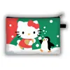 Nuevo Monedero Grande de Navidad de Hello Kitty para Niños, Bolso de Mano con Asa Larga de Gran Capacidad para Cosméticos, Lindo Bolso Cruzado