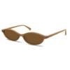 Gafas de Sol Ovaladas Retro para Mujer Ojo de Gato Chic Estilo de los 90 Ligeras Estrechas Elegantes Gafas de Sol con Protección Solar
