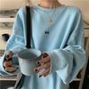Moletom Vintage American Street para Mulheres, Primavera e Outono Fino Solto Versão Coreana Hip-Hop Tendência Estilo Ins