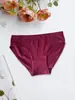 Ropa Interior de Mujer Acanalada de Comercio Exterior, Algodón Puro, Cintura Media, Tallas Europeas y Americanas, Ropa Interior de Algodón para Mujer