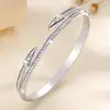 1 pulsera Europa y Estados Unidos transfronteriza nuevo éxito de ventas moda lujo ligero estilo geométrico pulsera de circonita femenina nicho todo-partido gama alta
