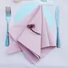 Servilleta Poliéster Algodón Paño para la Boca Actividades de Boda Decoración de Mesa Navidad Color Sólido Flor Plegable Paño para Limpiar Vasos Transfronterizo Especial