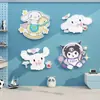 Diseño de Habitación Infantil Adornos Decorativos Sanrio Pegatinas de Pared de Fondo para Habitación de Niñas Renovación de Habitación de Pequeña Princesa Pegatinas para Puerta