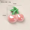 Acessórios de Resina DIY Desenho Animado, 10 Tipos de Presilhas de Cabelo Cereja Galvanizadas, Fivelas para Capa de Celular e Sapatos, Pingentes para Chaveiro e Itens Decorativos