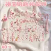 40 peças Acessórios para Chaveiro de Contas Conjunto Completo Materiais Coloridos Semi-acabados Ferramentas para Artesanato com Contas DIY Feito à Mão