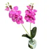 Flores Falsas Simuladas de Phalaenopsis de 2 Púas y 12 Cabezas Tacto Pu Decoración del Hogar Decoración de Bodas Accesorios Adornos de Orquídea Venta al por Mayor
