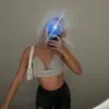 AYJ AliExpress Amazon Ebay Cadena Metálica Súper Brillante de Pedrería Top Tubo sin Espalda con Cuello Halter Y615