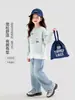 Moletom Doce com Laço para Meninas Estilo Casual Fofo Primavera e Outono Elegante Estampa de Renda Solto Outono Nova Chegada Top