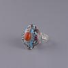 Anillo de corte retro de plata esterlina s925, anillo de jade hetiano para hombres y mujeres, personalidad de moda, apertura desgastada ajustable