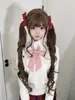 Peluca Yuan Yang Rizada para Mujer, 80cm, Estilo Lolita Dulce, Uso Diario Natural, Flequillo Completo, Peluca de Cabeza Completa, Peluca para Chica Joven JK