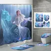 Fabricante Original Comercio Electrónico Transfronterizo Nueva Impresión Digital Impermeable Poliéster Cortina de Ducha Cortina de Ducha para Baño Serie Hielo y Nieve