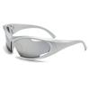 Nuevas Gafas de Ciclismo Y2K Forma Cóncava Gafas de Sol para Posar Estilo Futurista para Hombres Gafas de Sol Decorativas Recortadas Europeas y Americanas de Moda
