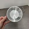 Bol de acero inoxidable estilo coreano, bol de doble asa con juego de cuchara, recipientes para guarniciones, caja para hot pot, bol para snacks, bol de alto valor para avena