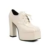 Comercio exterior nueva plataforma de agua tacón 32 tacones altos zapatos de moda para mujer Europa y Estados Unidos 2023 zapatos gruesos 43 blanco negro