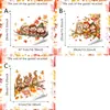 Pegatinas Estáticas de Otoño Halloween para Ventana Erizo Conejo Gato Hoja de Arce Calabaza Pegatinas de Decoración para Ambiente Festivo