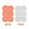 Molde de Gelo para Sorvete de Silicone, Molde de Gelo Redondo com 6 Furos para Whiskey, Combinação de Molde de Gelo de Silicone de Grau Alimentício para Sorvete, Molde de Gelo Doméstico