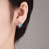 Aretes de Aro con Zirconia Microincrustada Transfronteriza de Diamante Completo, Estilo INS Personalizado, Aretes Versátiles, Joyería de Moda Europea y Americana