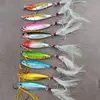 Cebo Artificial tipo Plancha de Hierro Flotante con Doble Anzuelo para Lanzamiento Largo, Modelo Continental, 15g, 20g, 25g, 30g, Cebo para Pesca en Agua Dulce y Mar con Surco de Sangre