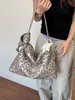 Bolsa grande de estampa de leopardo estilo despojado para mulheres, nova moda 2026, bolsa tote de ombro único larga de alta qualidade, para usar no ombro ou transversal