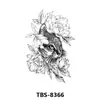 Tbs Cross-Border se especializa en Pegatinas de Tatuaje de Animales en Blanco y Negro y Florales Coloridos para Medio Brazo, Unisex, Estilo Europeo y Americano