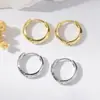 Brinco de anel liso simples criativo europeu e americano brinco de face em arco dourado brinco pequeno de nicho simples retrô fabricantes de brincos transfronteiriços
