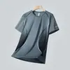 Camiseta de Manga Corta para Hombre 2025 Verano Deportiva Media Manga Holgada Transpirable Secado Rápido Casual Fitness Running Negra Ropa Deportiva