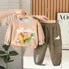 Conjunto Elegante de Dos Piezas con Avión Tridimensional Estilo Urbano para Bebés y Niños Pequeños, Novedad de Otoño de Manga Larga para Niños