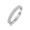 Anillo de Moissanita Más Vendido de Amazon para Comercio Exterior, Plata S925, No se Desvanece, Transfronterizo, Lujo Ligero, Anillo de Nicho de Gama Alta