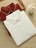 Camisa de Algodón con Encaje Fresca y Sencilla de Manga Corta para Mujer, Nuevo Estilo Verano 2026, Top Casual Holgado con Estilo