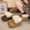 Botas de Neve com Solado Grosso Femininas 2026 Chegada Nova de Inverno Botas Curtas com Plus Velvet Camurça Batatinhas Quentes Botas Curtas Quentes Botas de Algodão Quentes