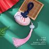 Adornos colgantes Hanfu, bolsita, colgante, bolsa vacía, bolsa de loto antigua china bordada, bolsa de loto Zongzi
